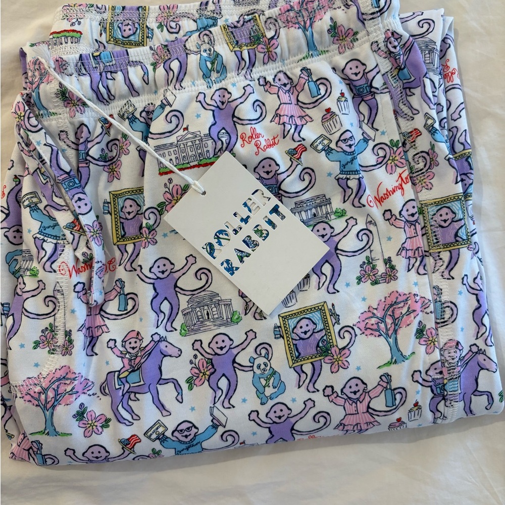 women’s  Pajamas pants roller rabbit dc print